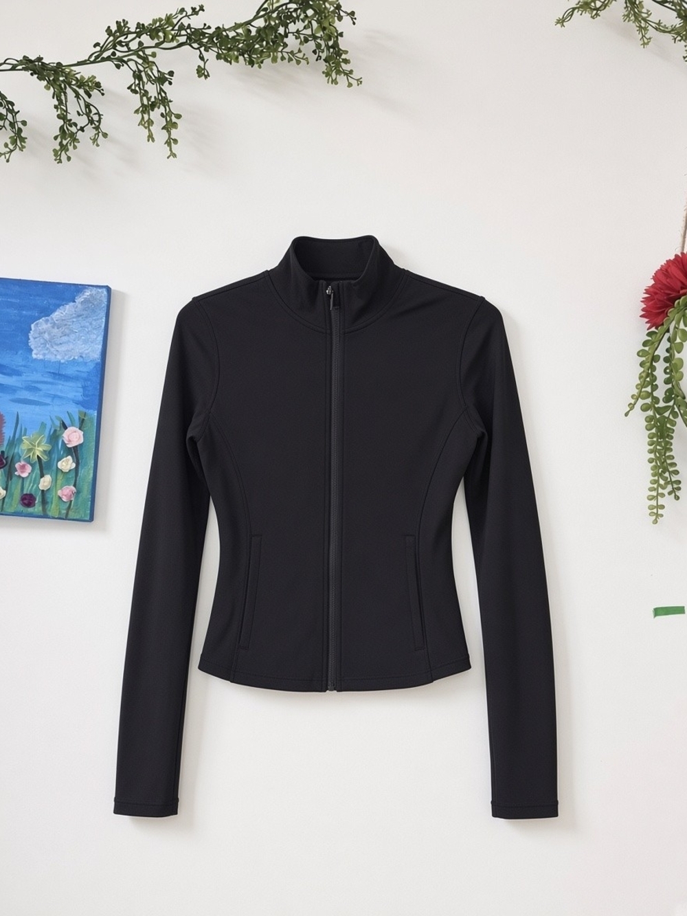 Women's Black Zip-Up Utility Jacket